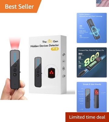 Travel-Ready AI Hidden Camera Detector with Visual Alerts - Protect Your Privacy