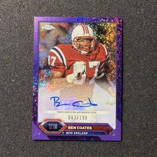 2024 Topps Chrome BEN COATES #TCW-BC Patriots AUTO 043/199 - PURPLE SPECKLE 