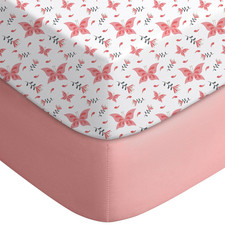 Baby Crib Sheets for Boys Girls, Fitted Crib Sheet 2 Pack for Standard Crib and