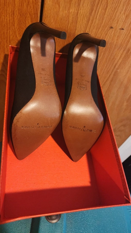 Zapatos de salón Donald J Pliner Phillo-D M075 crepé elásticos para mujer negros talla 7,5 Foto 2 de 4