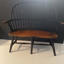 Vintage Windsor Colonial Spindle Back Wooden Doll’s Chairs Furniture 15x17”