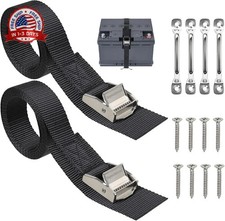 Battery Tie Down Strap Kits, 1"x48" Battery Box Hold Down Straps with Stainless