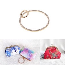 1 Piece Metal Round Handbag Handle with for DIY Bag
