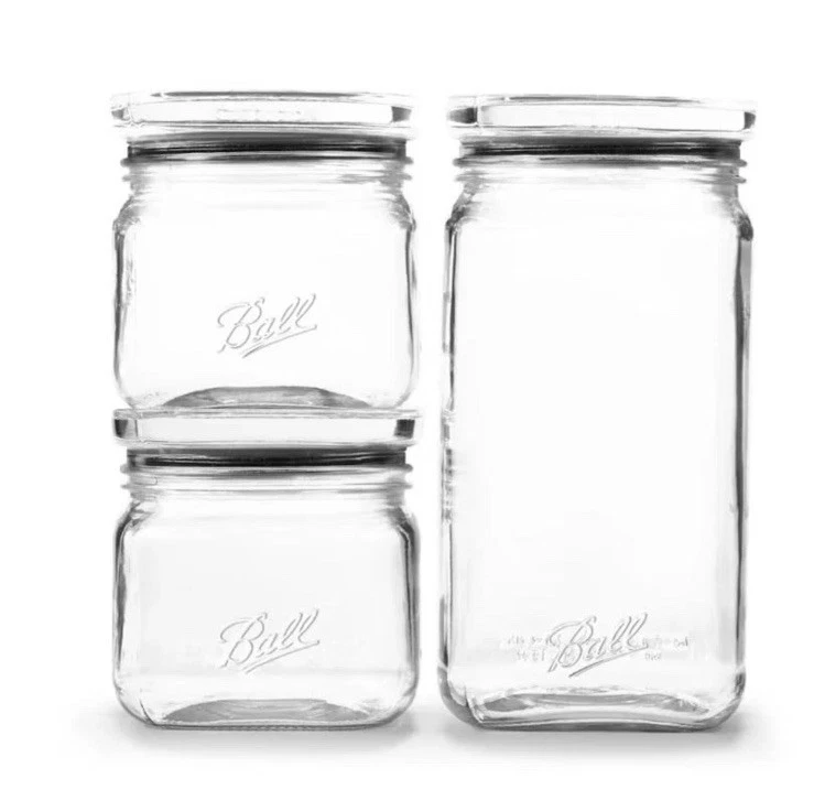 3 Ball Jar Set Stack & Jars with Airtight Stackable Lid (2) 4 Cup & (1) 9.9 Cup
Opens in a new windo