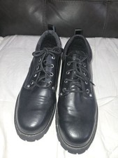 VTG 90s Y2K Skechers Mens 14 Black Club Rave Grunge Chunky Heel Lug Sole Shoes 