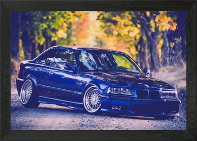 BMW Sport Car Framed Wall Art Poster Canvas Print Picture
