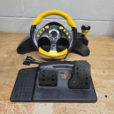 Mad Catz MC2 Universal Steering Wheel Pedals PS Xbox GameCube Racing 6320