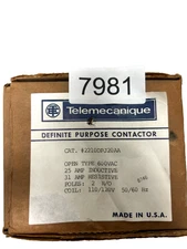 Telemecanique 2210DPJ20AA Definite Purpose Contactor, 600V, 25A, 2Poles