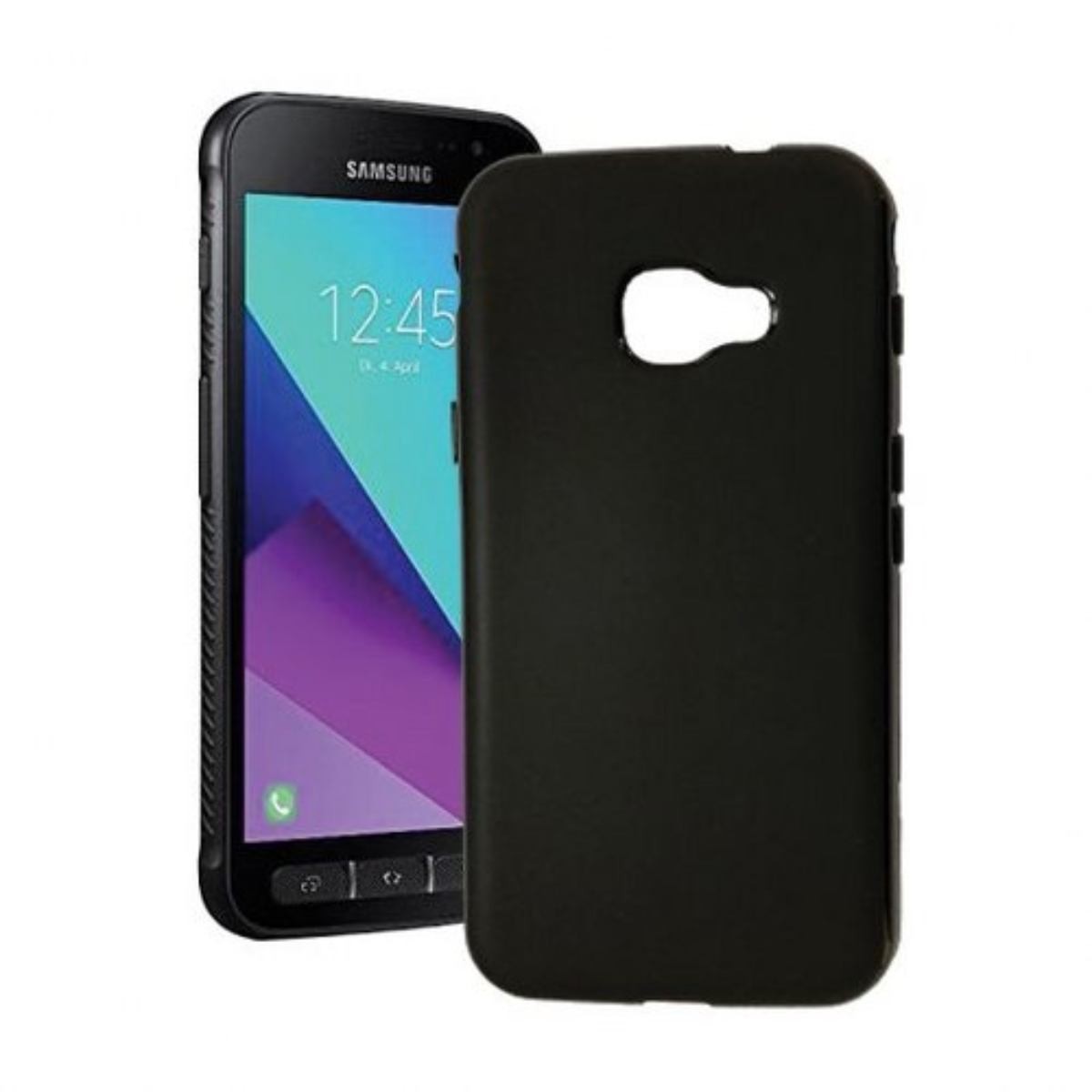 Coque Galaxy Xcover 4/4S MW en TPU souple noir POLYGAB