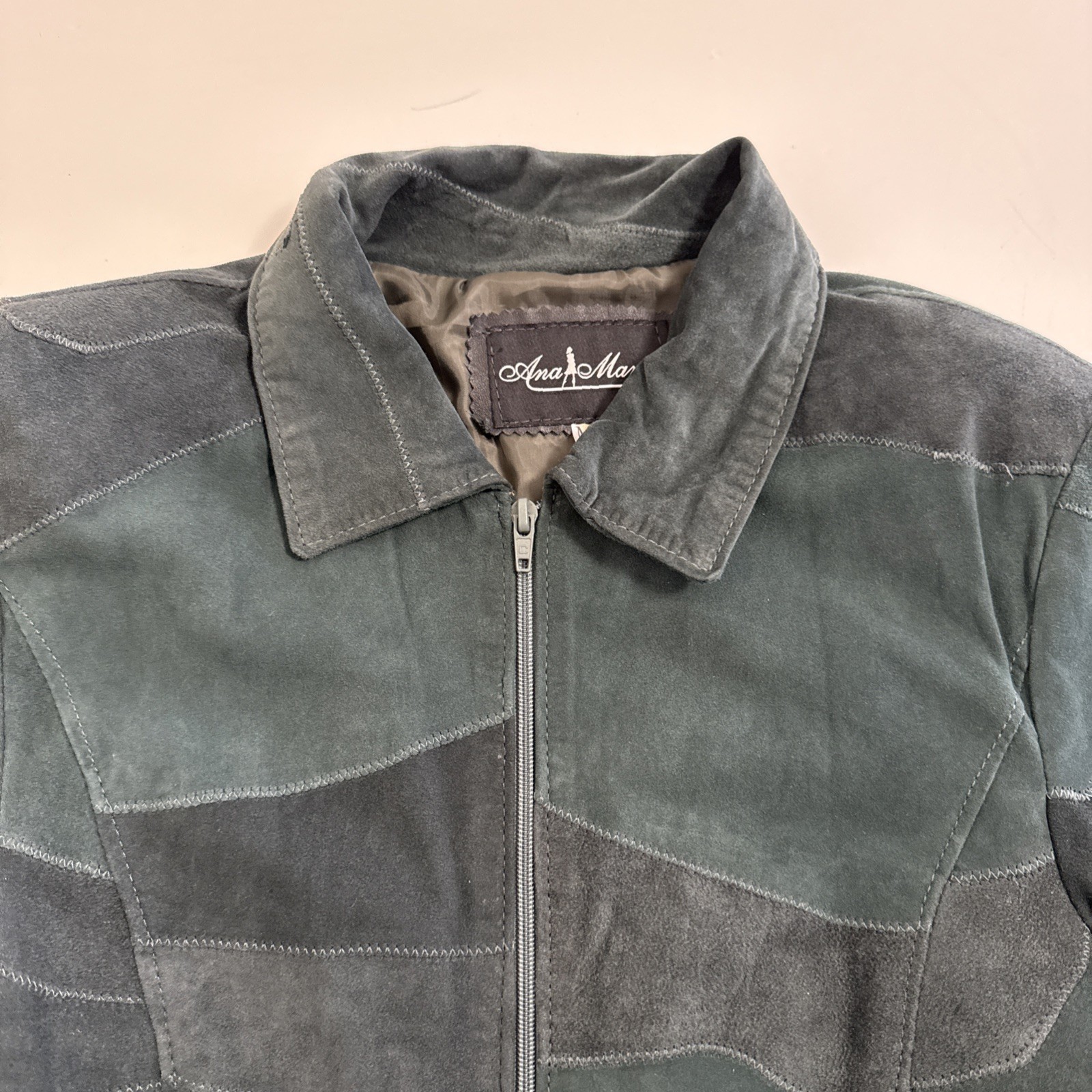 Vintage Suede Leather Patchwork Jacket Women’s Me… - image 3