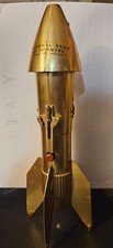 Vintage ASTRO MFG. Rocket Ship Metal Bank. Good condition Working