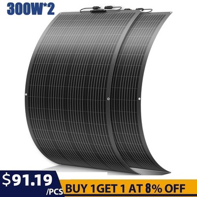 600W Flexible Solar Panel Mono 12V Portable Power Camping Home RV Battery Charge