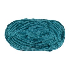 1 Skein Velvet Yarn Chenille Yarn 100g/3.5oz 87 Yards Polyester Soft Blue-Green