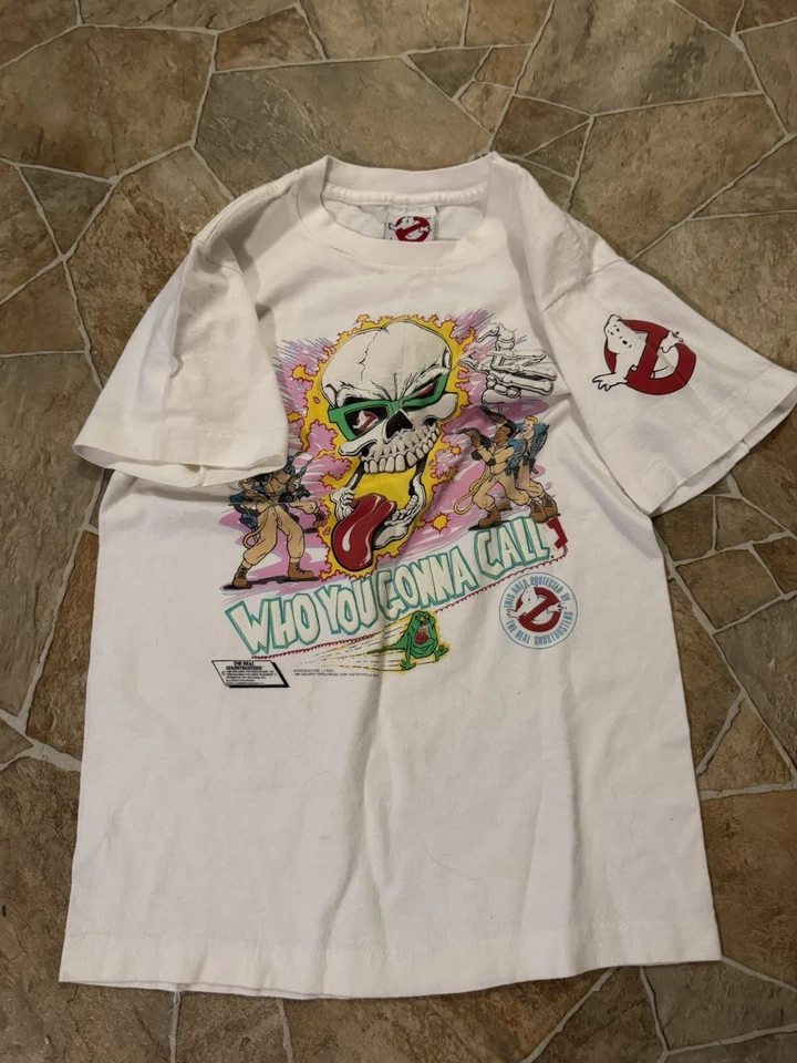 Camiseta RARA DE COLECCIÓN 1984 Cazafantasmas Promoción de Película Jóvenes Niños Talla Lg Hecha en EE. UU.🇺🇸 Foto 3 de 4