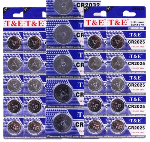 CR2032, CR1220, CR2025, CR2016, CR2450, CR1616 New Coin Cell Batteries