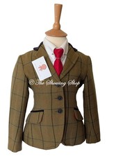 M&Auml;DCHEN MASSGESCHNEIDERT LE BEAU CHEVAL GR&Uuml;N TWEED SHOW JACKE GR&Ouml;SSE 24