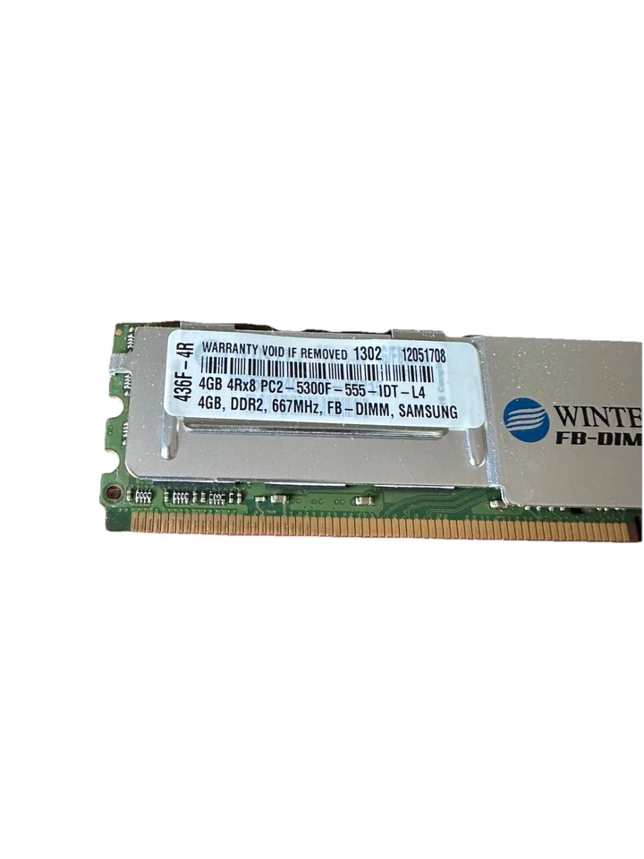 Wintec 4GB DDR2 667MHz PC2-5300F FB-DIMM ECC Server Memory (Used, Untested) - Image 2 of 3