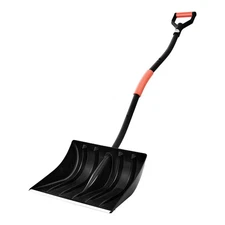 VEVOR Snow Shovel for Driveway 17 in Wide Plastic Snow Shovel D-shaped Handles &