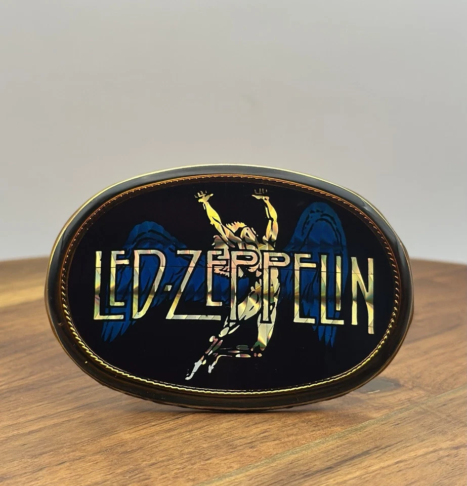 Hebilla de cinturón Led Zeppelin 1977 vintage Pacifica Icarus Swan Song Rock recuerdos Foto 3 de 4
