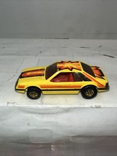 Vintage Hot Wheels Yellow Turbo Mustang Cobra Blackwall Gho Fox Body Hong Kong