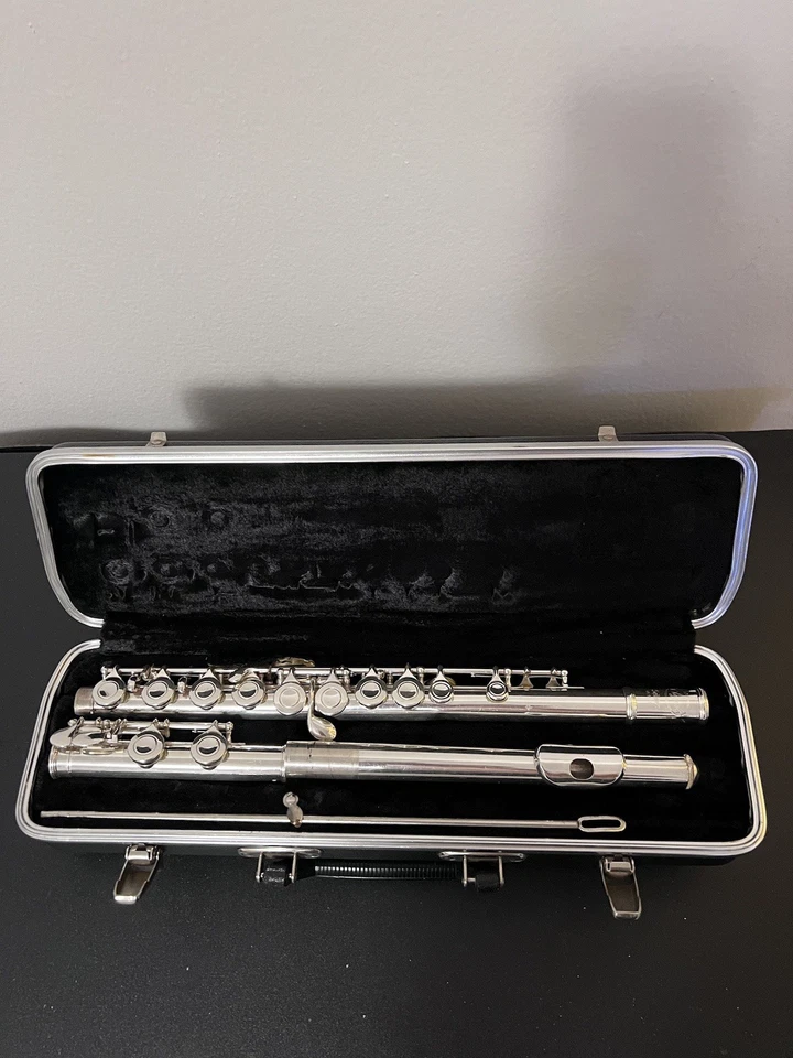 Flauta de plata moneda Selmer sello vintage - serie #25101 - hecha en EE. UU. - sin probar Foto 2 de 4