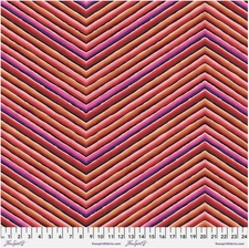 Free Spirit Kaffe Fassett Chevron Stripe Red Cotton Fabric By The Yard