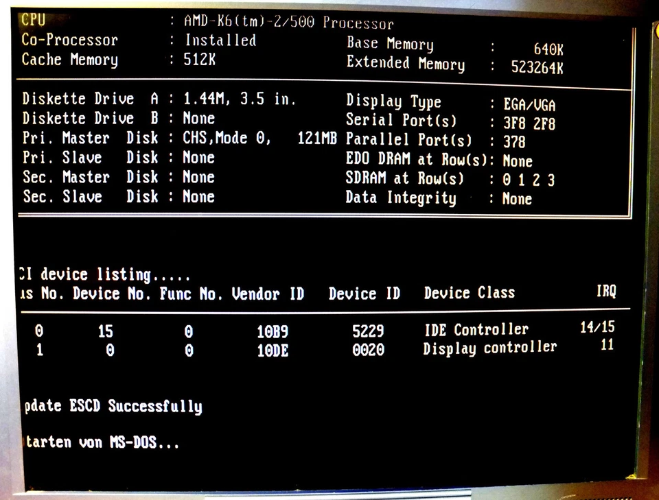 AT Mainboard Super Sockel 7 K6-2 500 MHz 524 MB RAM 512kB Cache  ASUS P5A  K6-II - Bild 3 von 4