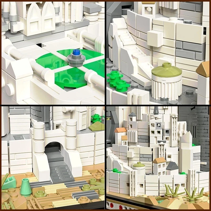 The Rings Minas White City Tirith Street View Assembly Model Building Blocks - Image 4 of 4
