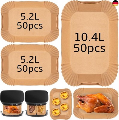 Airfryer Zubehör für Cosori Heißluftfritteuse 10L,150 Stück Airfryer Backpapie f
