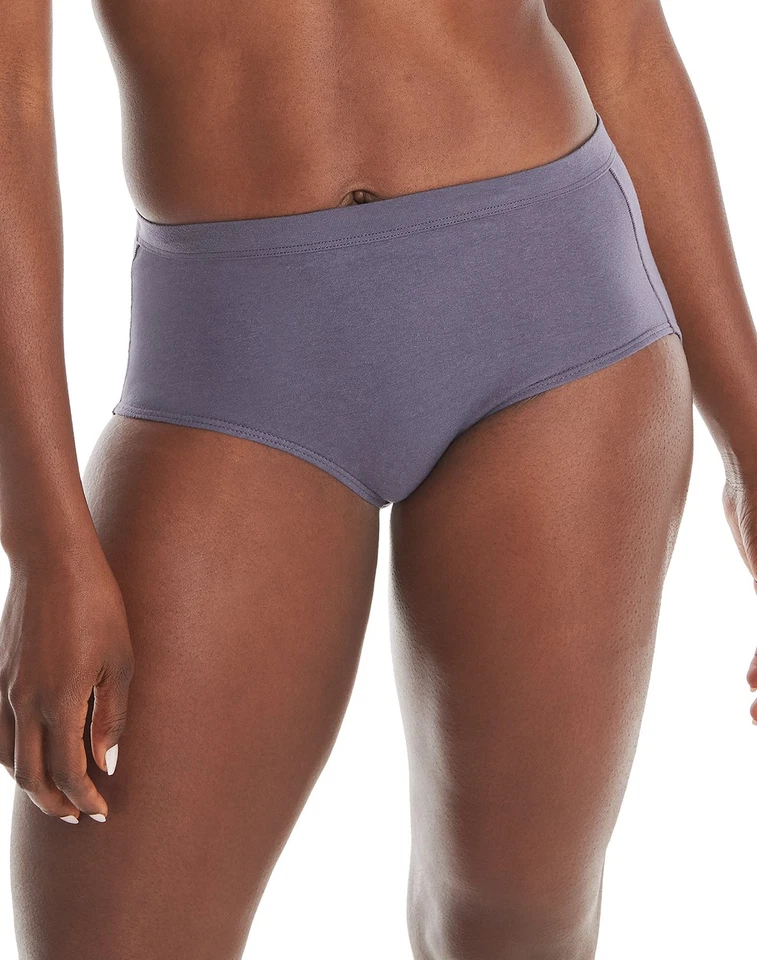Hanes Womens Brief 6-Pack Pure ComfortSoft Waistband Assorted Colors Value 6-10 - Image 3 of 4