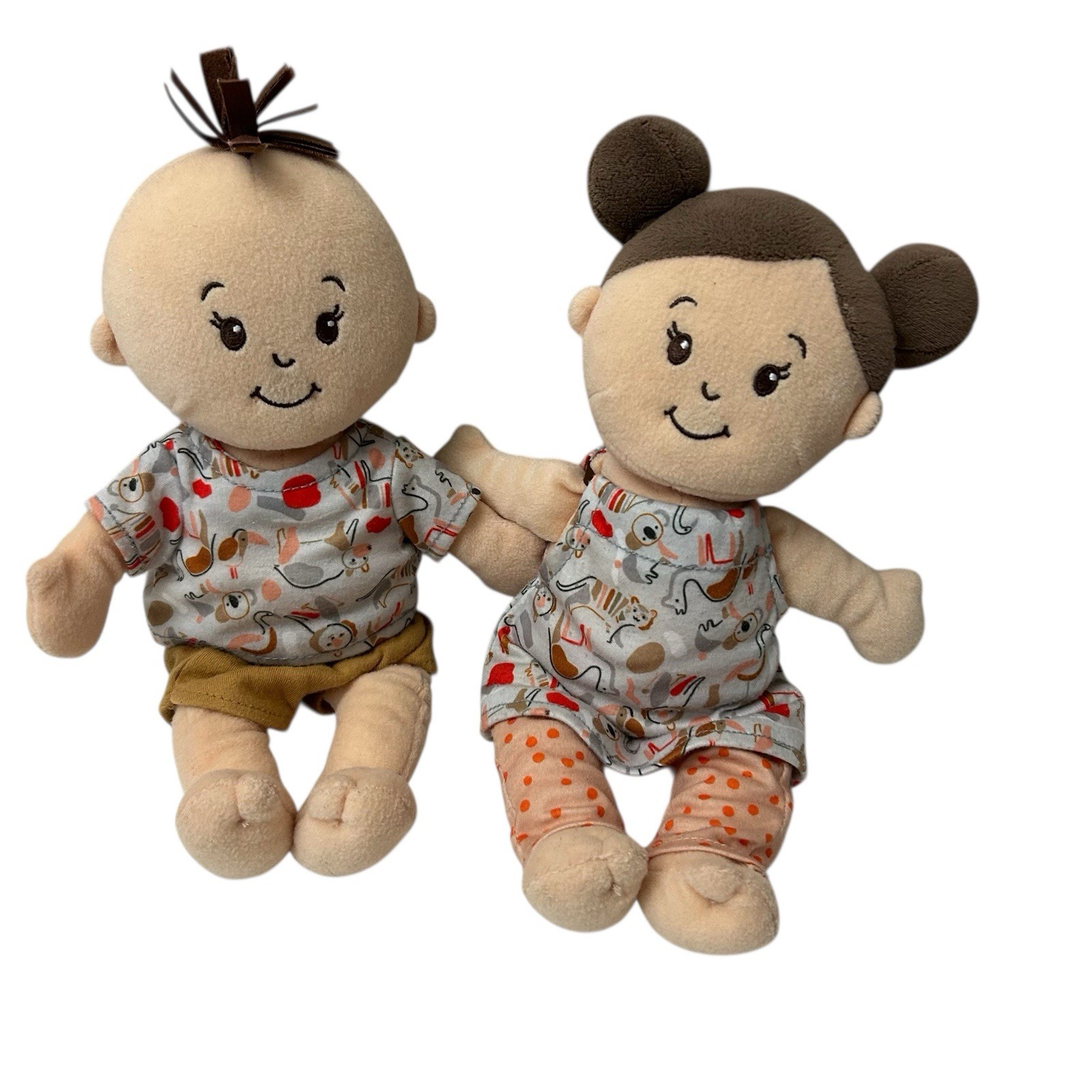 Manhattan Toy Wee Baby Stella Twins 12" Soft Plush Peach Dol