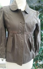 Urban Behavior Brown Jacket - Xs - Size 6uk Or Teenage - 3/4 Sleeves Vgc