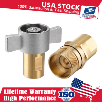 1'' NPT Wet-Line Wing Nut Hydraulic Quick Disconnect Coupler / Coupling Set NEW