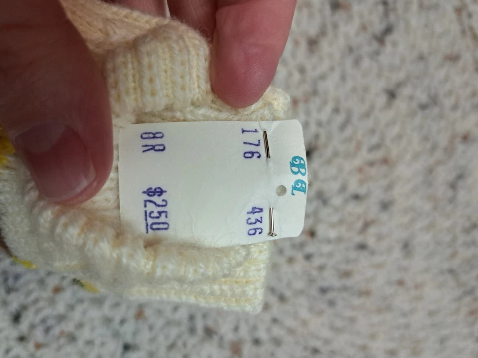 Guantes de invierno tejidos DE COLECCIÓN edades 3-6 niñas niños niños derecha izquierda coloridos Foto 4 de 4