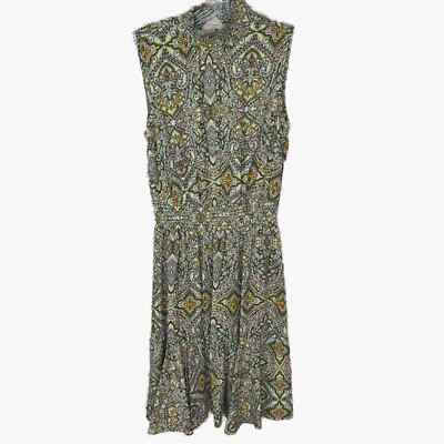 Trina Turk Sleeveless Boho High Neck Dress