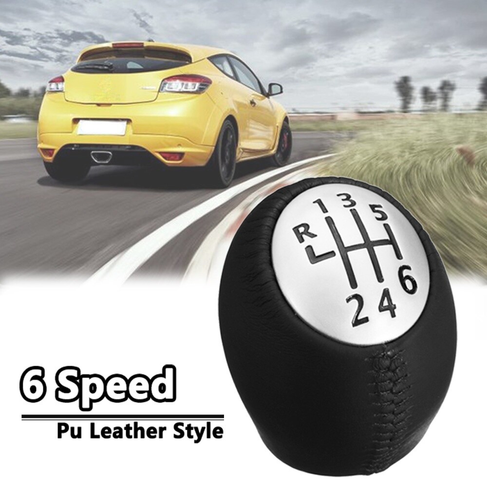 PU Leather 6 Speed Gear Shift Knob For Renault Megane Clio PU Leather 6 Speed Gear Shift Knob For Renault Megane Clio