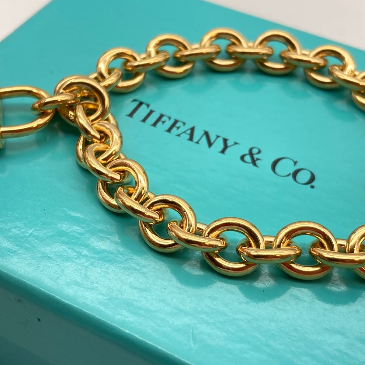 Tiffany & Co. Gold Plate 1837 Cadena Padlock Bracelet 925 Tiffany & Co. Gold Plate 1837 Cadena Padlock Bracelet 925