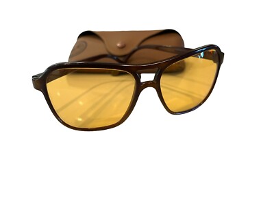 Ray-Ban Sunglasses with Yellow Lenses and Brown Case Vintage Ray Ban Aviator Shooting Glasses Bausch & Lomb  main image 3