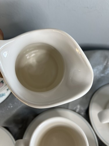 24 Pieces! Pfaltzgraff April Stoneware Floral Ivory Multicolor - Picture 5 of 12