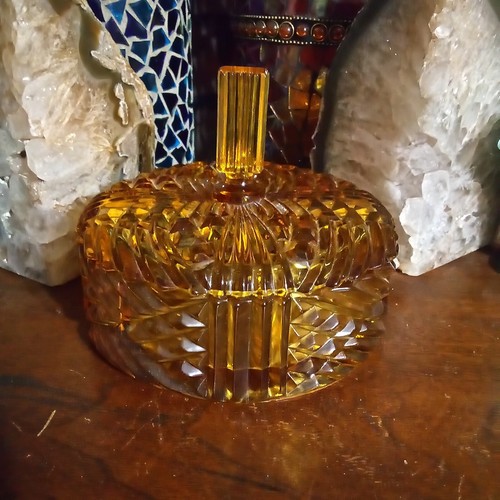 Rare Vintage Viking Glass Amber Divided Candy/Trinket Dish with Lid Nice! - Picture 11 of 12