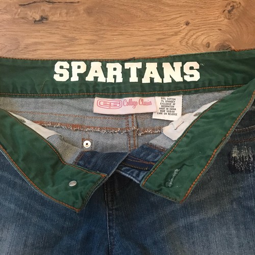Michigan State Spartans MSU Jean Shorts Denim Woman's Size 9 College Classics - Picture 6 of 8