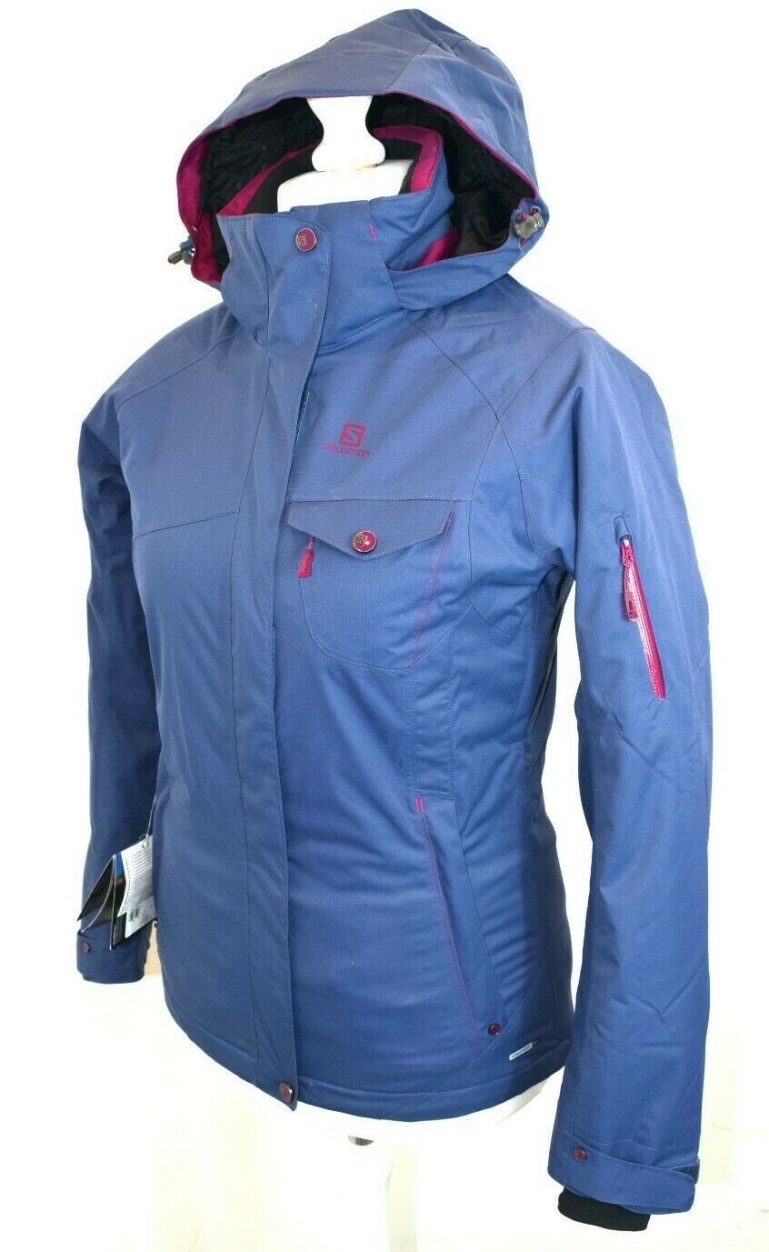 Giacca donna Salomon Abyss blu vestibilità attiva resistente alle intemperie. D14