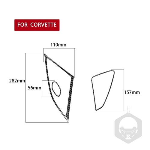 Real Carbon Fiber Interior Door Speaker Trim For Chevrolet Corvette C7 2014-2019 - Foto 2 di 16
