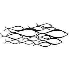 Nautical Metal Wall Art of Fish Wall Art Modern Metal Art Work Decorative Met...