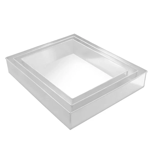 Set of 2" deep Rectangular Baking Trays 14" 16" 18"