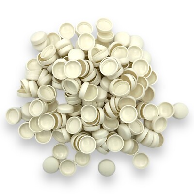 Domschraube Abdeckkappen cremeweiß, zweiteilig matt 10/12g Snap-Caps  Schrauben