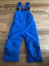 Lands End Kids Insulated Grow A Long Snow Bibs Overalls Size 2T Blue Winter   