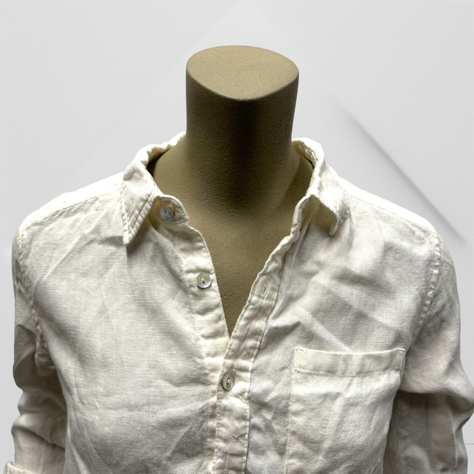 Nest Robe Japan Blouse high thread-count 100% linen collared shirt MOP ...