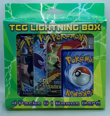 Pokemon TCG Lightning Box - 4 Packs & 1 Bonus Card Per Box - New Sealed