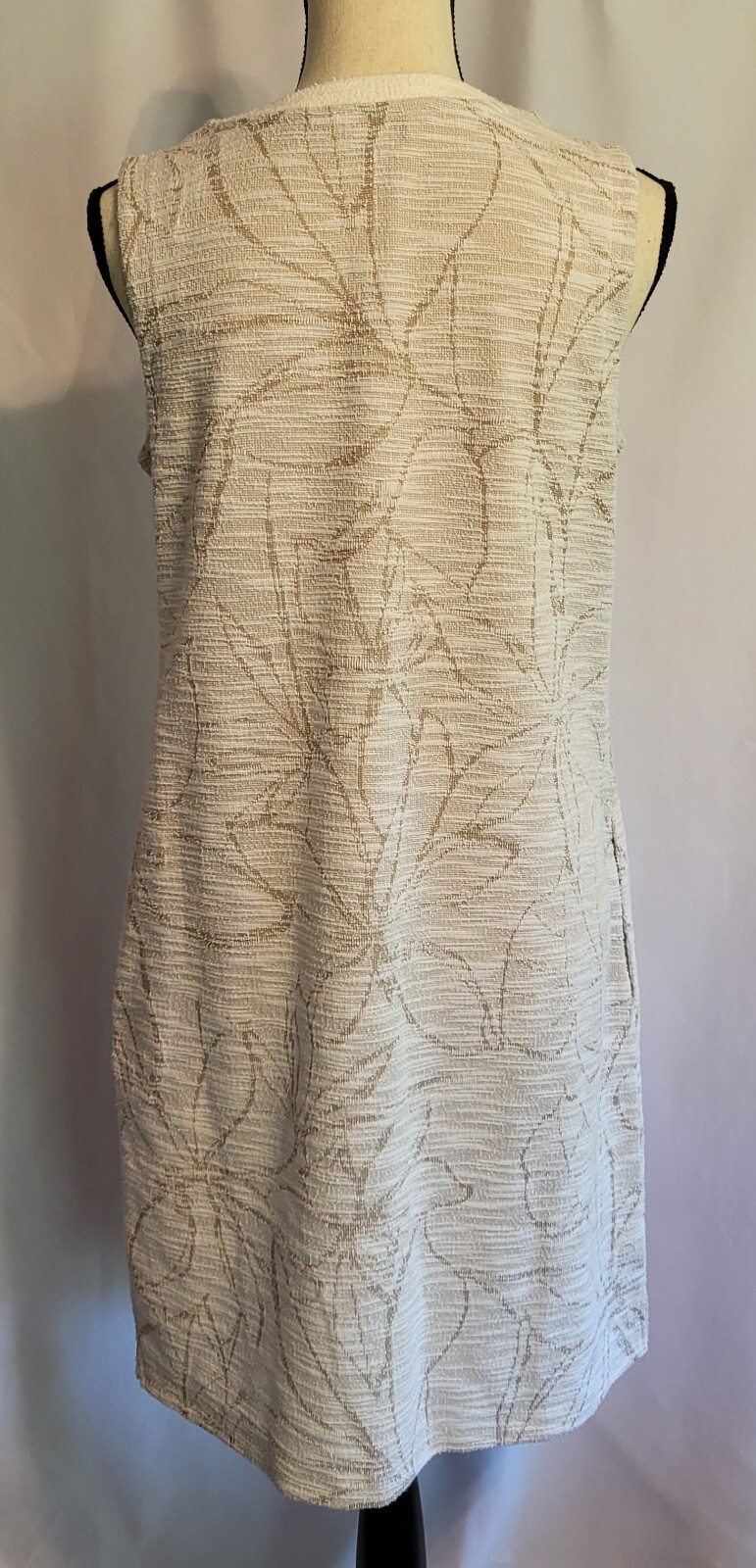 Liz Claiborne  Terrycloth Sleeveless Henley Dress Size S